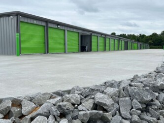 Well Lit Drive Up Storage Units