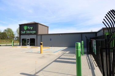 customer parking and storage facility in the background